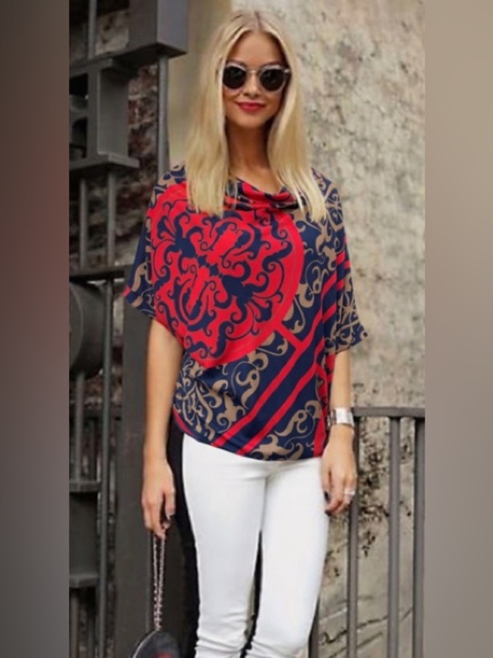 💥 NWT! Edgy-Chic Asymmetrical Cowl Neck Top 💥 🇨🇦 Designed & Made 🇨🇦